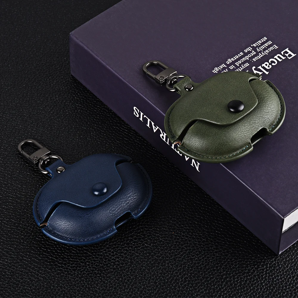 حافظة لهاتف هواوي فريبودز برو 2 حافظة حماية ناعمة من الجلد للرجال للهواتف الجديدة 5/pro/5i/4i/4 4E حافظة جلدية مع سلسلة مفاتيح