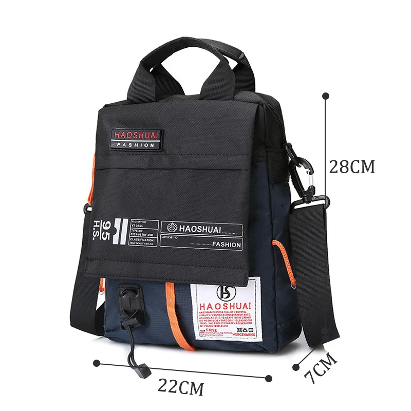 Men's handbag Crossbody bag Casual single shoulder cover outdoor waterproof sports travel bag Fashion trend nylon