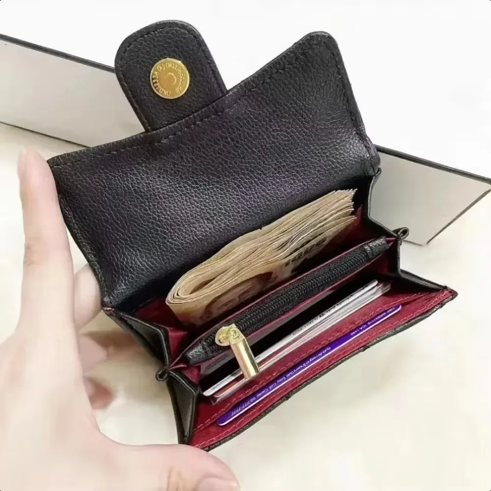 Luxury Brand Coin Bag for Women Classical Genuine Credit Business Sheepskin Passport Card Bags Leather Fashion Holder Leather