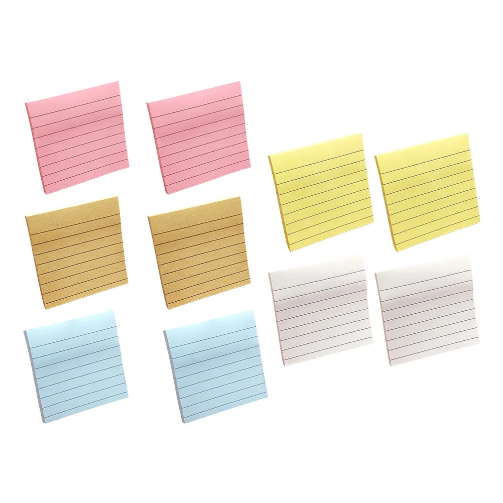 

10Pcs Sturdy Message Leaving Notes Stylish Paper Adhesive Note DIY Materials for Books Files Sticker Notes Stationery Decors
