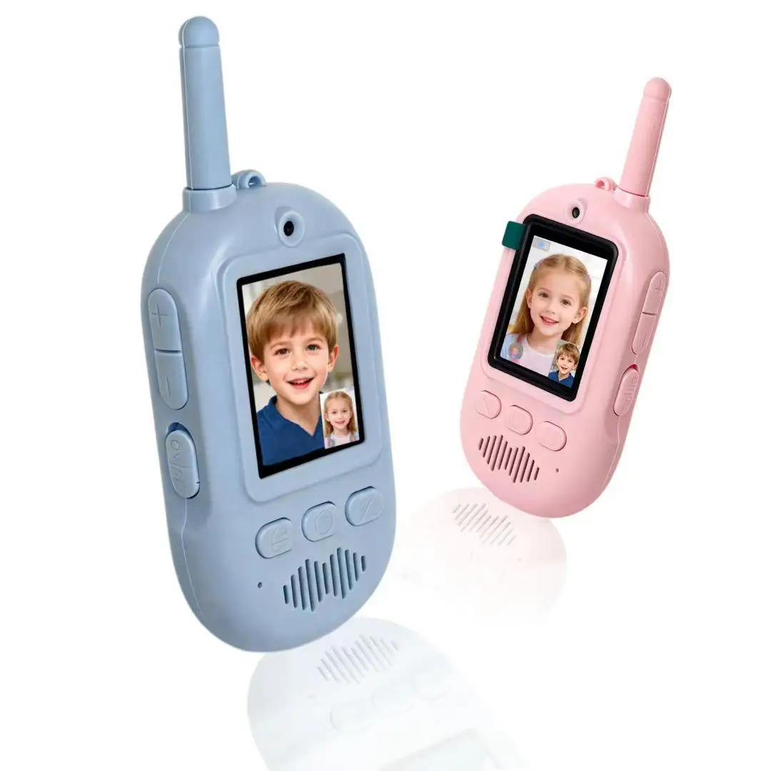 

Набор из 2 перезаряжаемых детских видеодомофонов - игрушки для кемпинга/походов, 3-12 лет