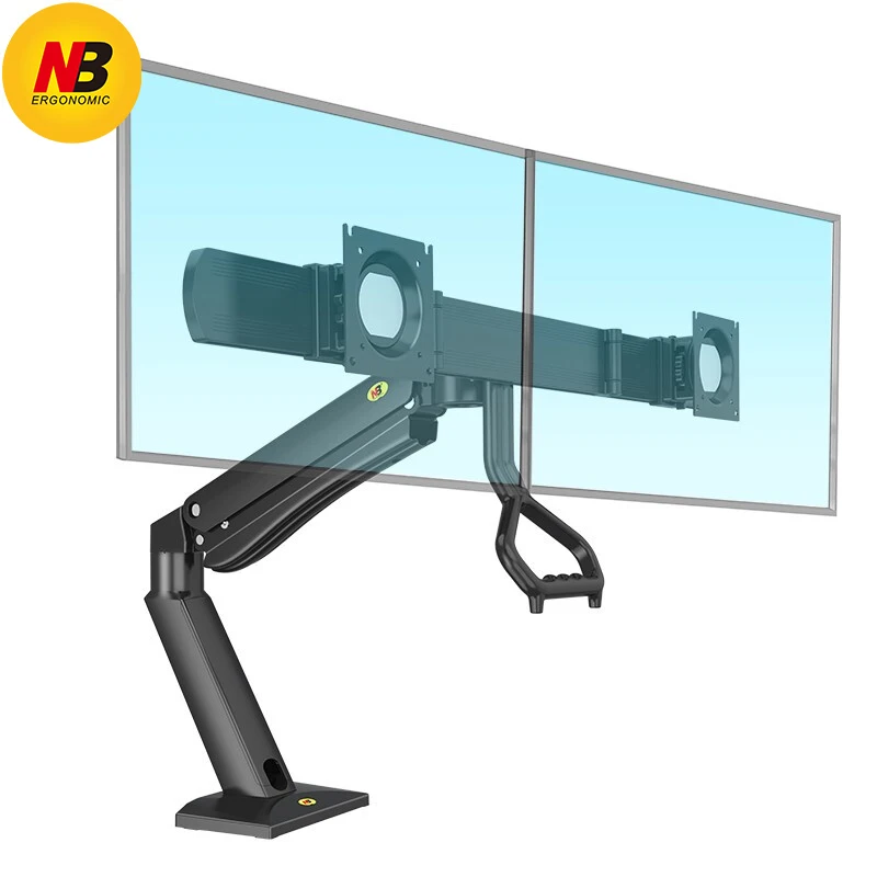 Nb North Bayou NB32 24-32 '' Soporte retráctil para monitor LCD Soporte para monitor dual de escritorio