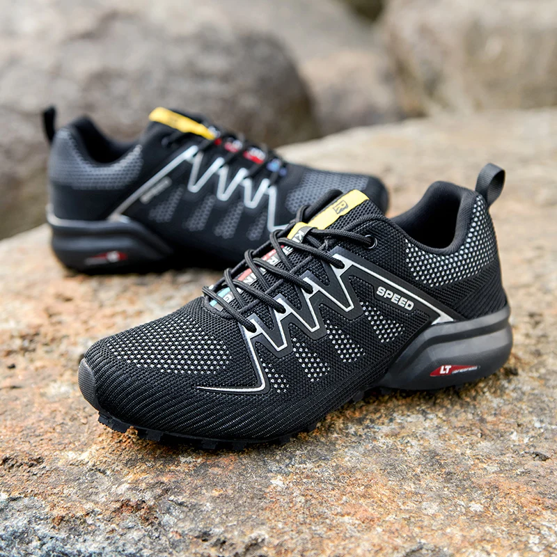 Outdoor Trail Running Shoes Men Sneakers Non Slip Breathable Man Sports Hiking Off Road Light Multifunction Traveling Footwear