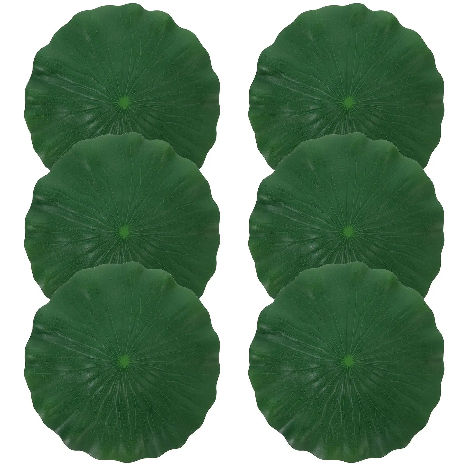 

6 Pcs Large Lily Pad Artificial Simulation Decoration Faux Plant Aquarium Plants Green Ornaments