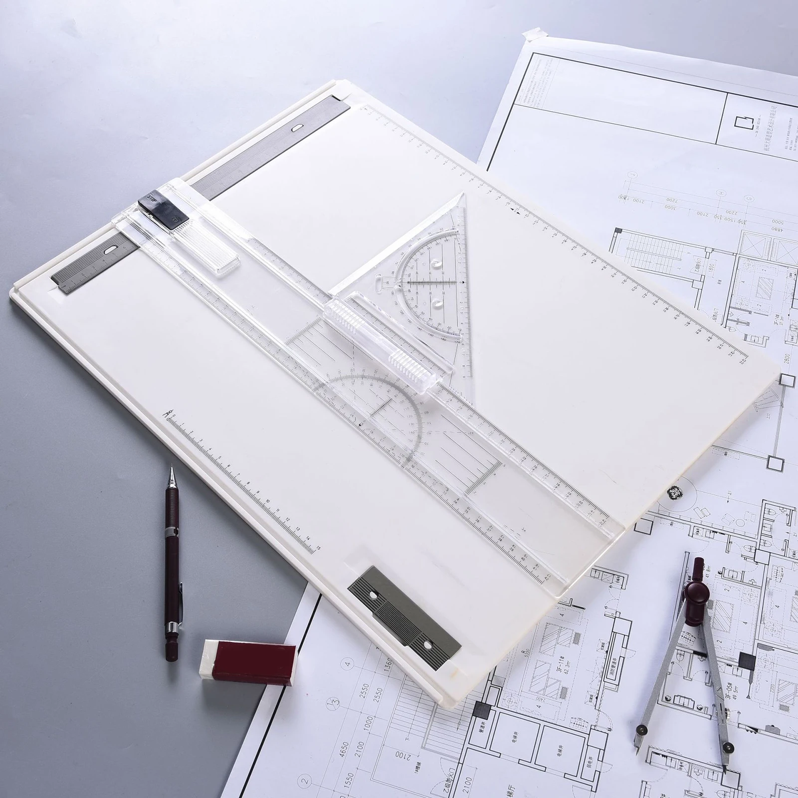 Tabla de dibujo multiherramientas A3, patas de soporte ajustables, tabla de dibujo duradera, regla deslizante, mesa de dibujo, regalo