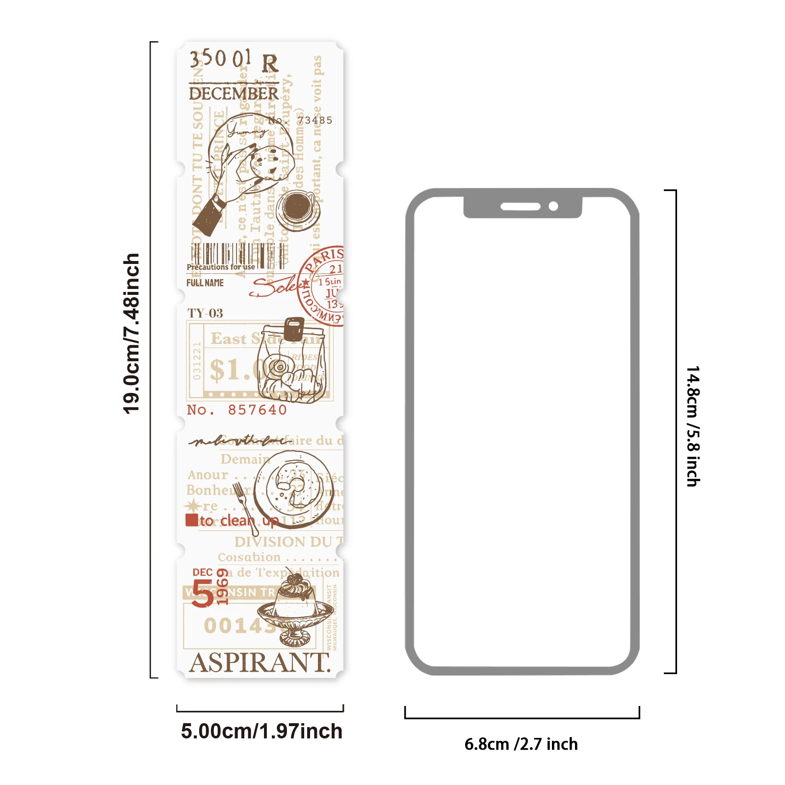 Etori Life 10Pcs European-Style Baking Receipt Sticker Pack with Coffee and Dessert Designs, Gift Packaging, DIY Postcards, Greeting Cards, Collage Decoration Materials Suitable for Notebooks, Phone Backs, Guitars, Diaries and Envelopes, Helmets and Bicycles, Handmade Gift Paper Bags, Scrapbook Supplies, Office Decoration Supplies, Coffee Enthusiasts, Vintage Aesthetics, Card Making, Cycling Decals, Birthday Gifts