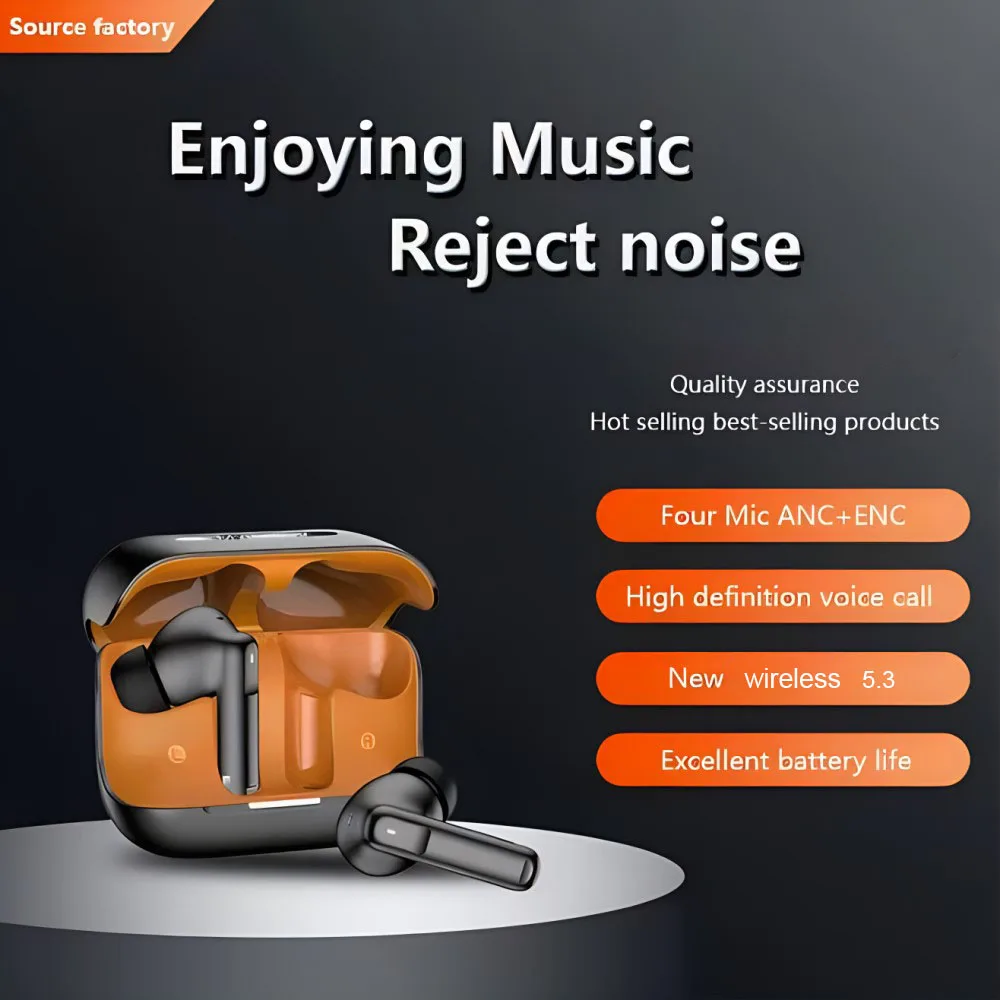 سماعة بلوتوث لهاتف iPhone/Xiaomi/oppo/Samsung مع سماعات رأس رياضية لاسلكية بخاصية إلغاء الضوضاء النشطة ANC+ENC #5