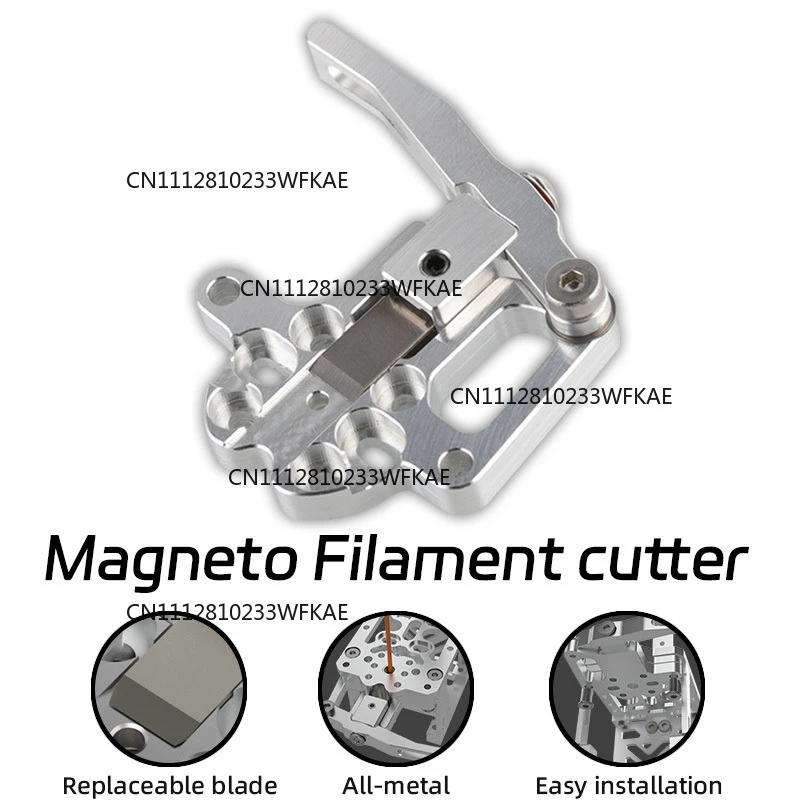 Mellow CNC Aluminum Magneto Filament Cutter For Printhead Bracket – Compatible with Goliath, Crazy Dragon Hotends & VZ Extruder