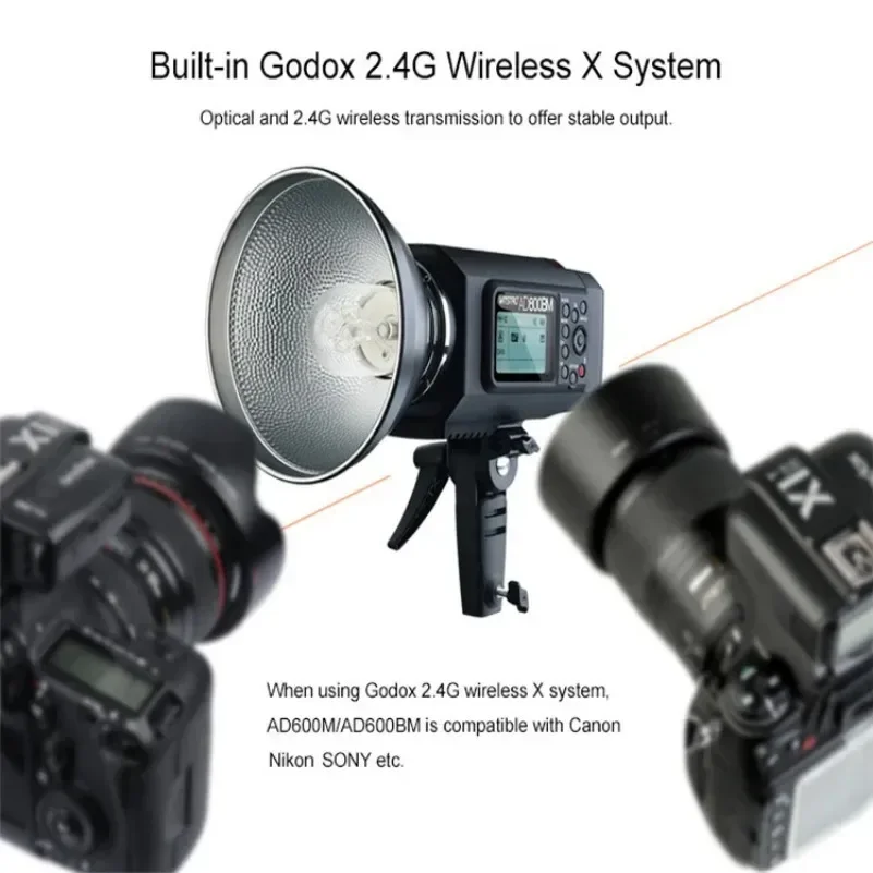 แสงแฟลชสตูดิโอกลางแจ้งแบบพกพาแสงแฟลช AD600BM 600W สำหรับซีรีส์ AD600 GODOX