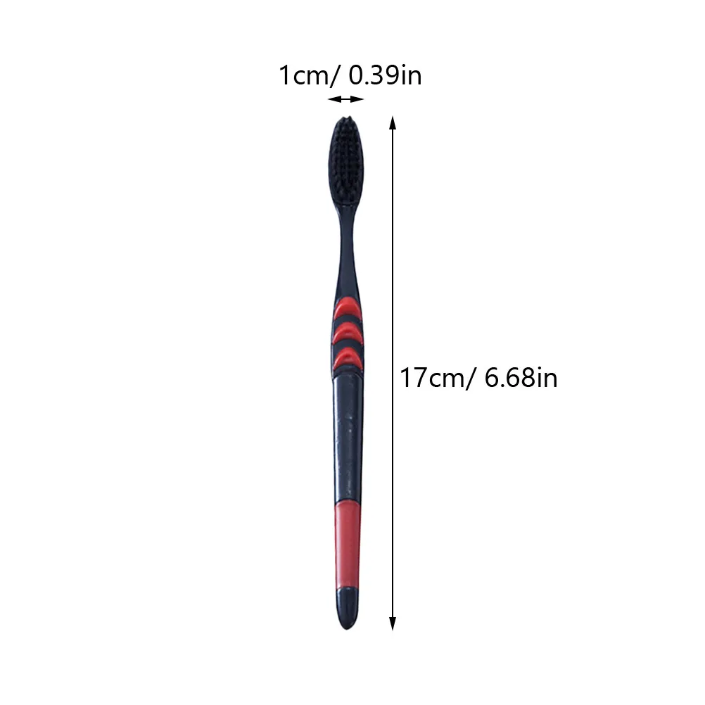 20Pcs Bamboo Charcoal Toothbrush Wheat Straw Handle Soft Bristles Promotes Health Portable Lightweight Eco Conscious