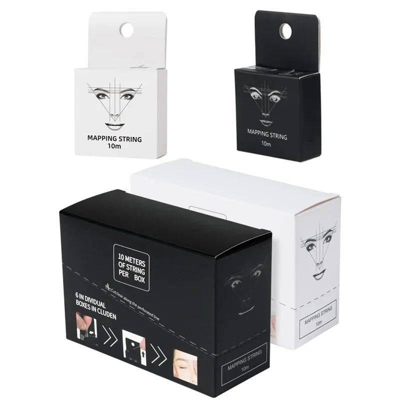 Mapping Pre-ink String for Microblading Eyebow Make Up Dyeing Liners Thread Positioning Eyebrow Measuring Tool 1 Box 6pcs