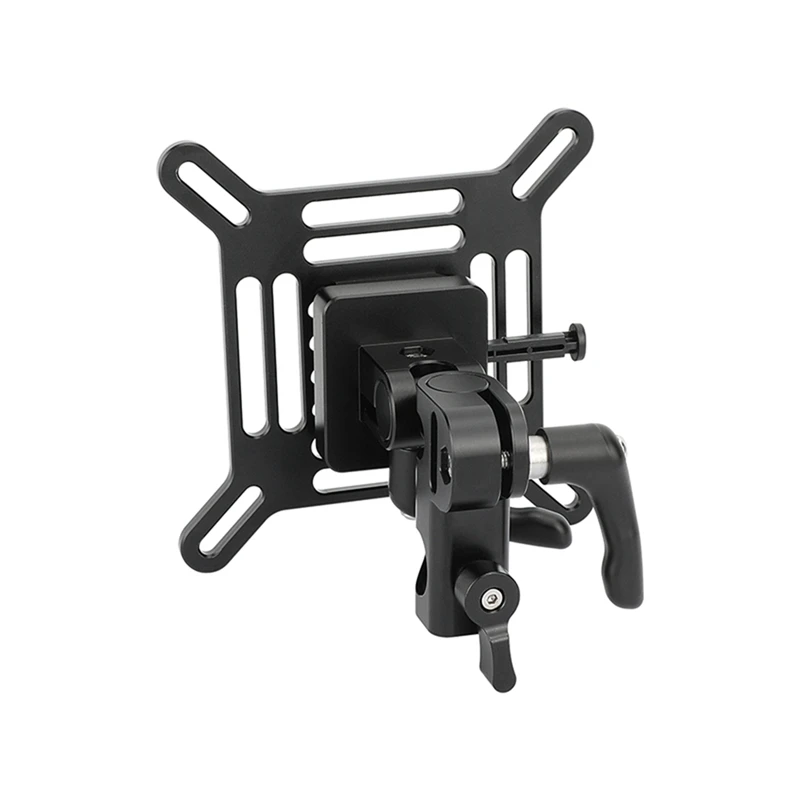 A76F-Adjustable For VESA Monitor Mount With Quick Release V-Lock To C- Stand Baby Pin Adapter Supports Monitors 13To 32Inch