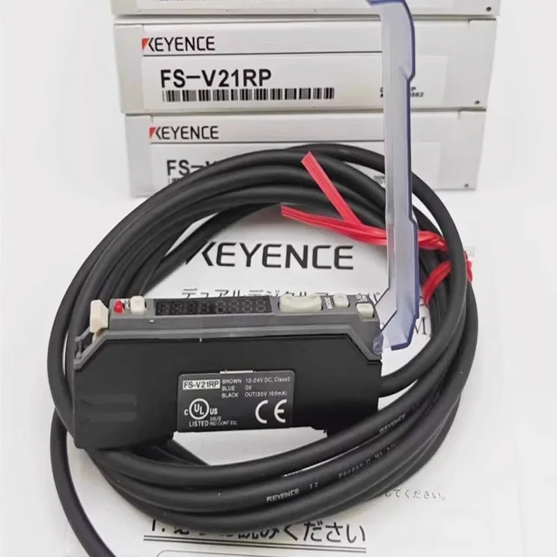 FS-V21RP مضخم ألياف رقمي أصلي جديد من KEYENCE بشاشة مزدوجة