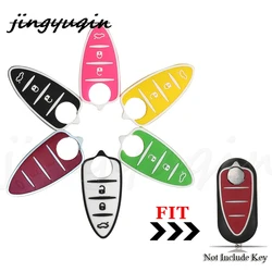 jingyuqin 3 Buttons Replacement Remote Car Key Shell Case Fob Rubber Pad Cover For Alfa Romeo Mito Giulietta 159 Gta