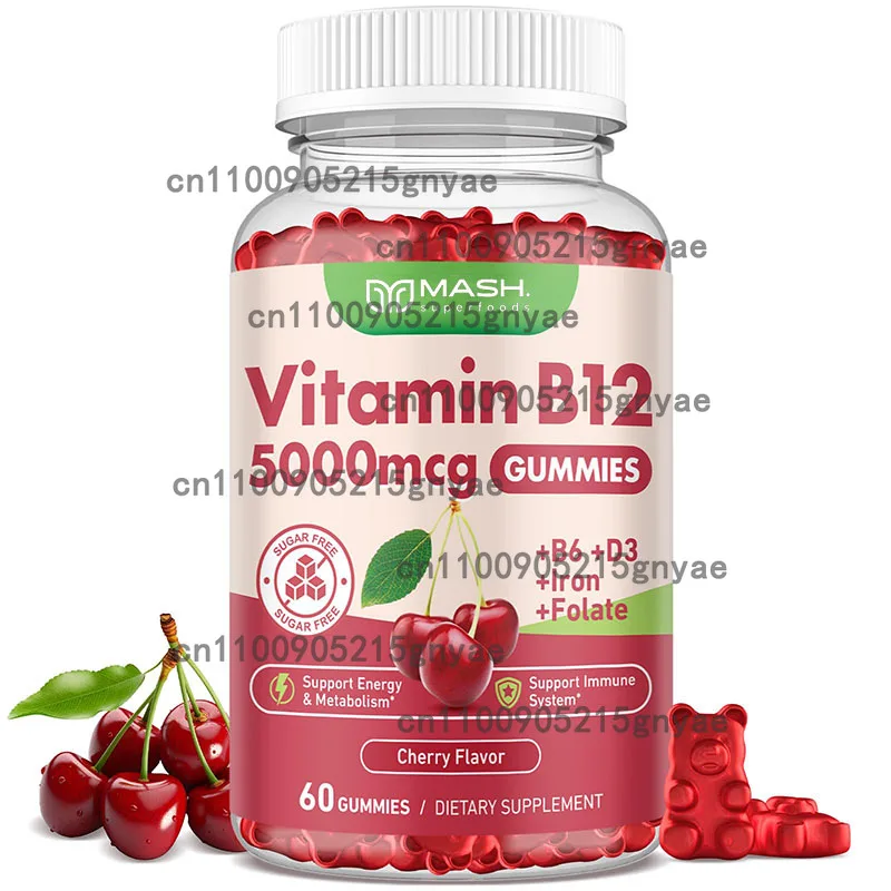 

Vitamin B Complex Capsules B1, B2, B3, B5, B6, B7, B9, B12 Supports Energy, Immune Health, Antioxidant Supplement