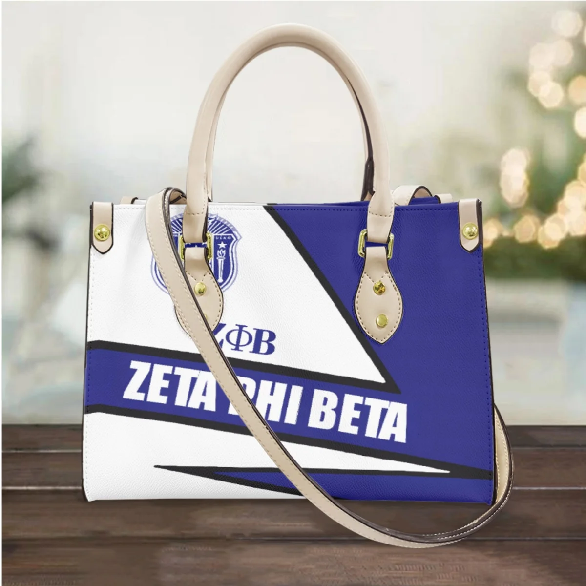 

High Quality Vintage Leather Ladies Handbag Travel Party Elegant Clutch Zeta Phi Beta Printed Casual Small Cross Body Bags 2023