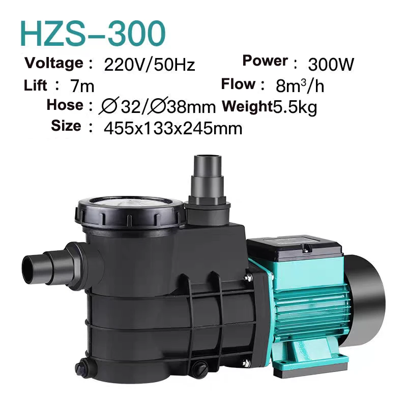300W Seafood Water Pump for Pool Fish Pond Spa Centrifugal Water Pump 220V Max Flow 9M3/H view 3