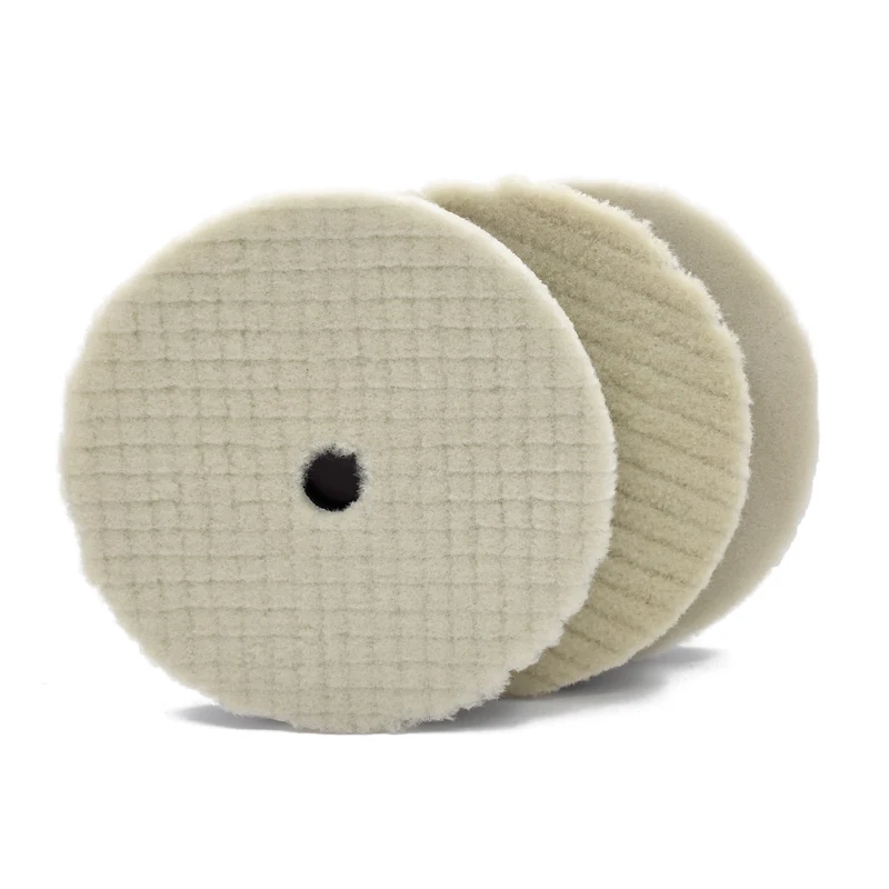 3PCS Wool Polish Pads 5.5Inich 140mm Car Polishing Pad Japan Polishing Disc Light Cutting Waxing Car Polish Pads Car Polisher