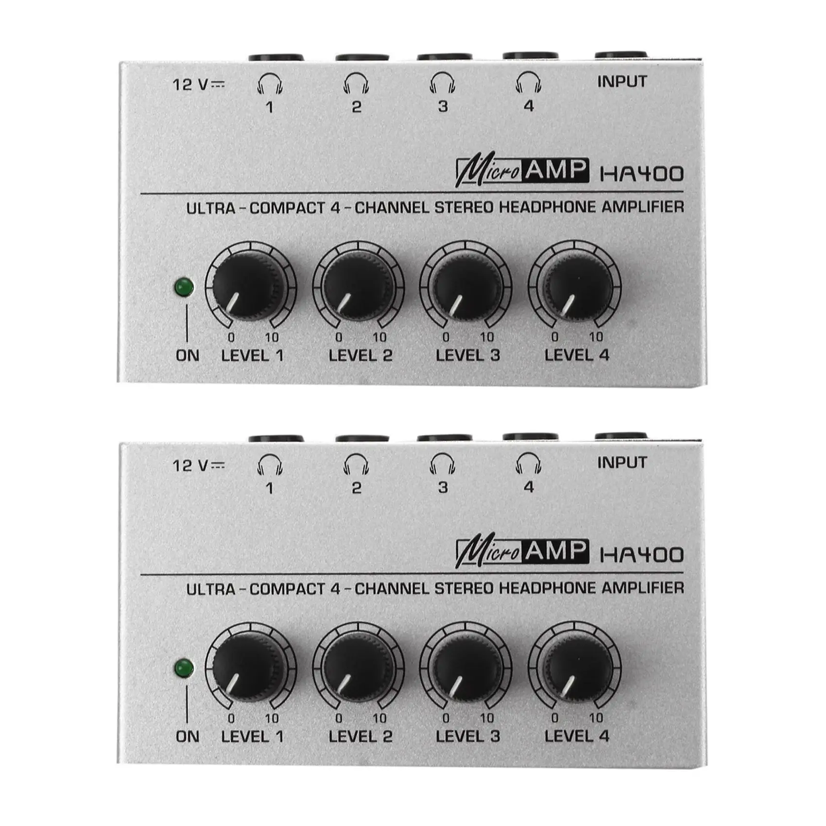 Classic-2X HA400 4 Channel Ultra-Compact Headphone Audio Stereo Amp Microamp Amplifier