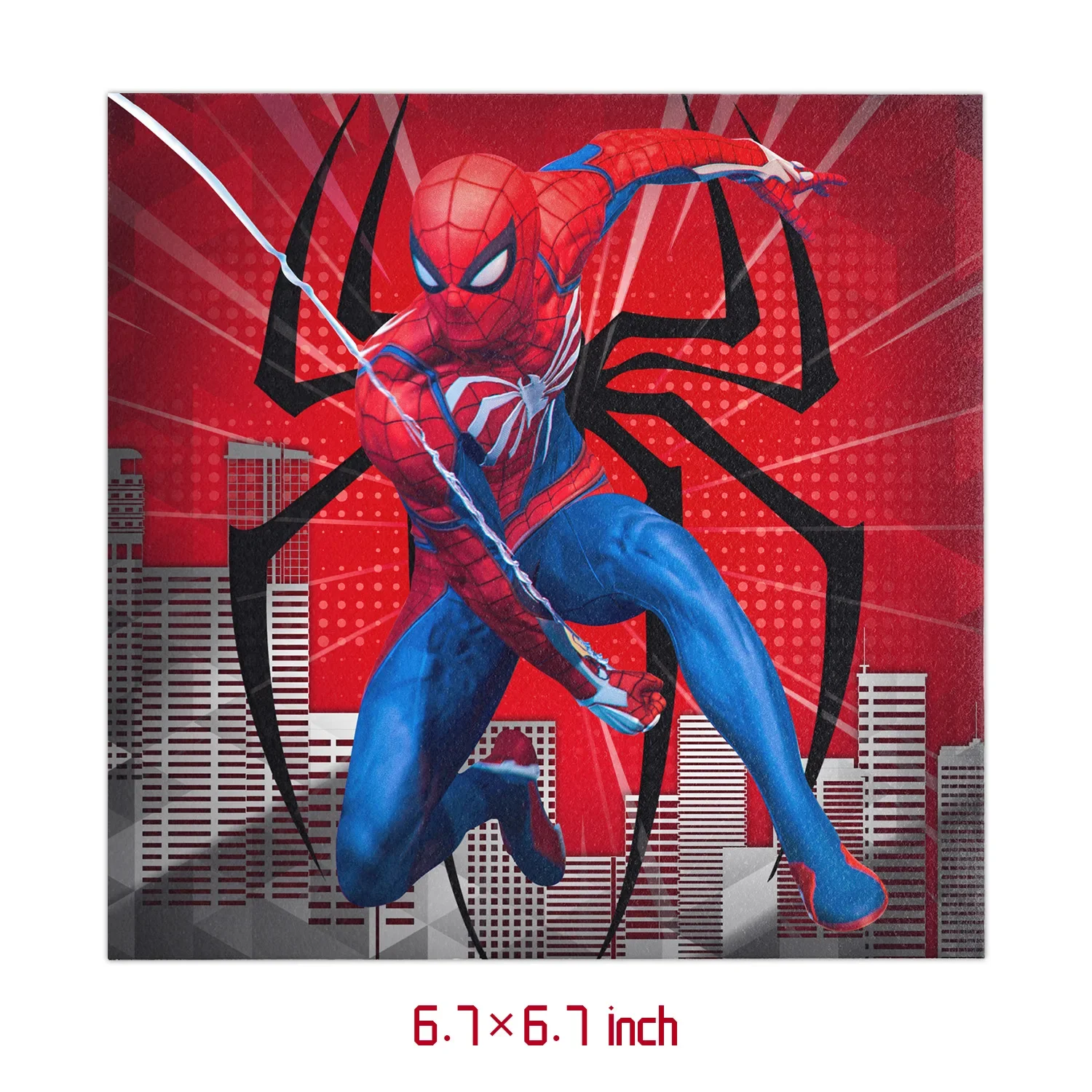 Decoración de vajilla desechable temática del superhéroe Spider-Man de la fiesta de cumpleaños de Marvel Kids