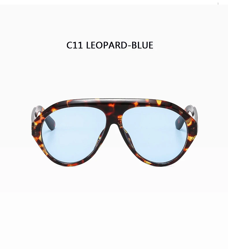 Piloten-Sonnenbrille mit großem Rahmen, Unisex, Übergröße, modische braune Sonnenbrille, Markendesign, Winterbrille – Detail 35