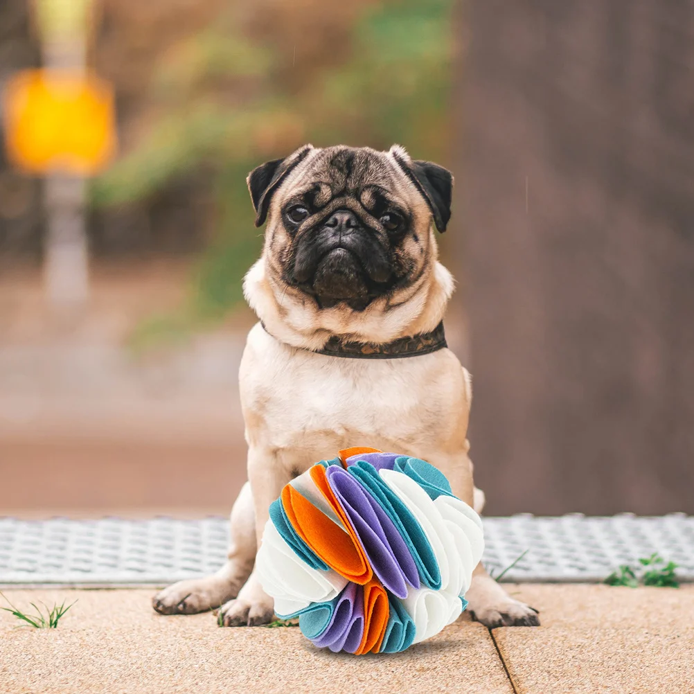 

Olfactory Bulb Pet Smelling Dog Interactive Toy Felt Cloth Textured Slow Eat Ball