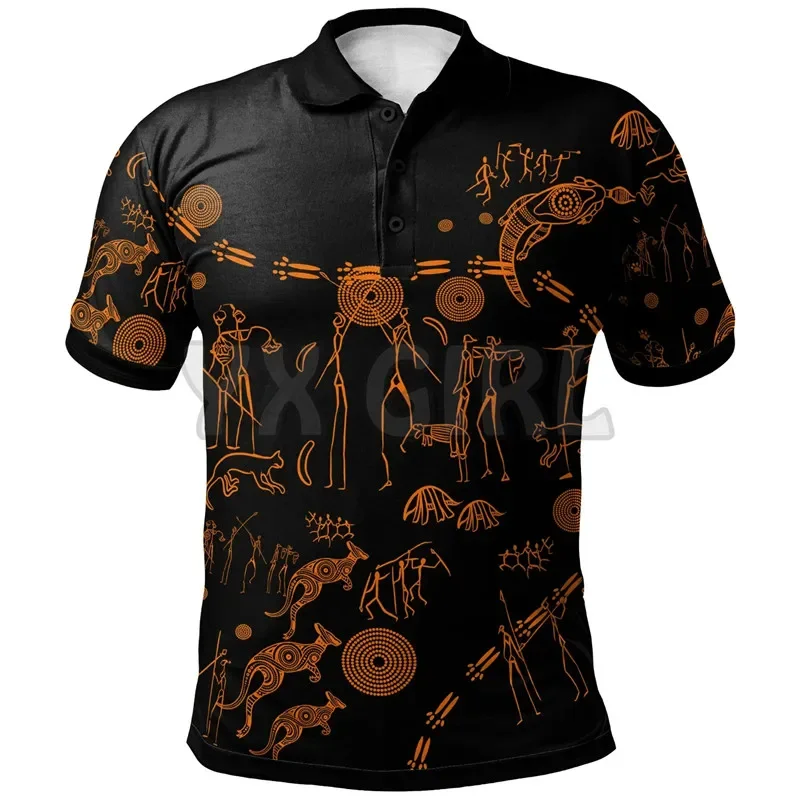 2024 Summer shirts women for men The Life Of Aboriginal polo shirts 3D printed Short sleeve t shirts Tops camisas