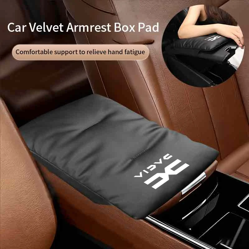 Car Sticker s Velvet Armrest Pad Console Protector Cover Elbow Rest Mat AccessoriesFor Dacia Duster Logan Sandero Lodgy Dokker view 4
