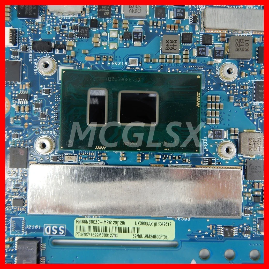 Imagem -03 - Placa-mãe Portátil Ux390uak para Asus Zenbook Ux390u Ux390ua Mainboard I57200u I7-7500u Cpu 8gb 16gb de Ram