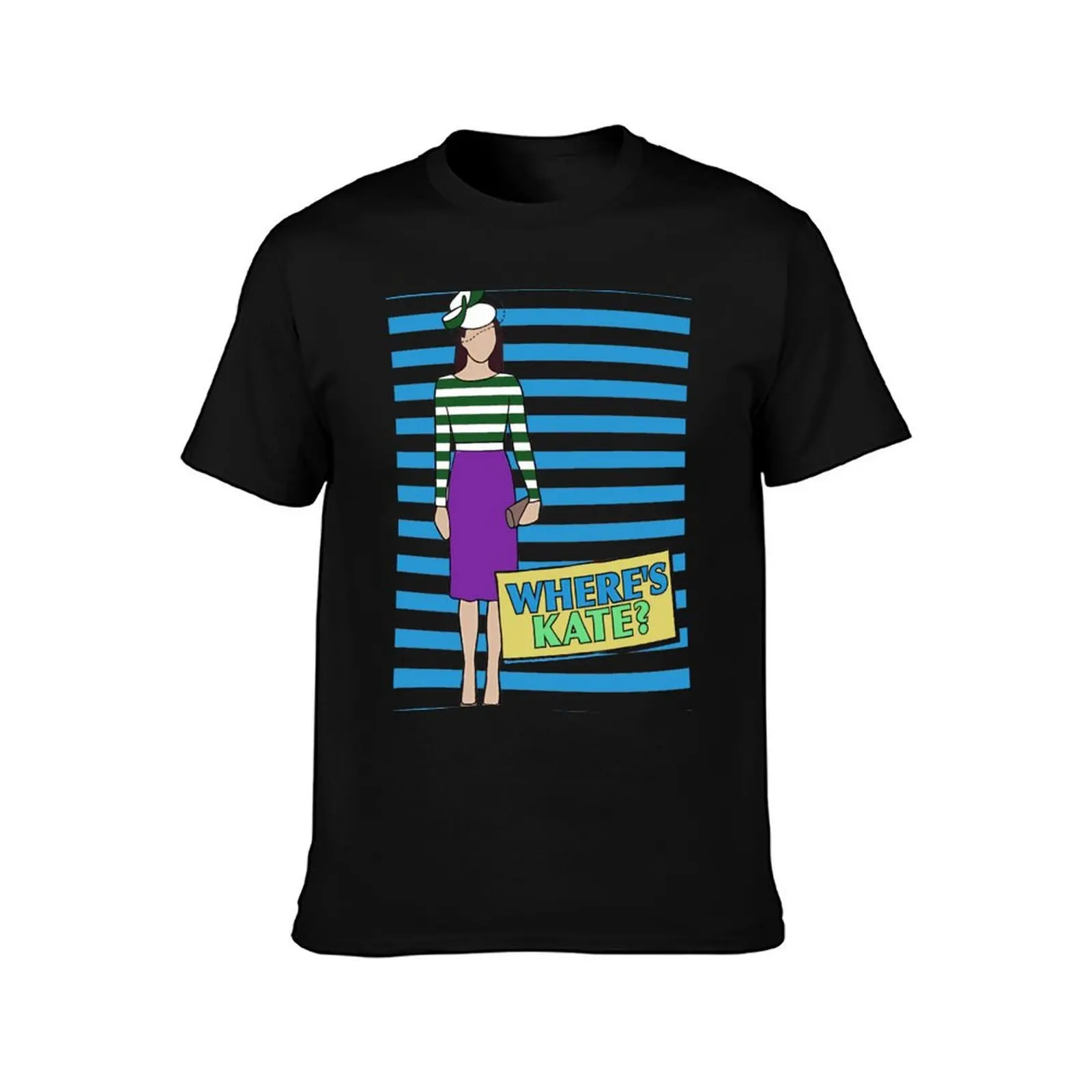 Wheres Kate Middleton Kate Middleton Is Missing Wheres Waldo T-Shirt Summer Casual Cotton Tee Oversized Streetwear Tops