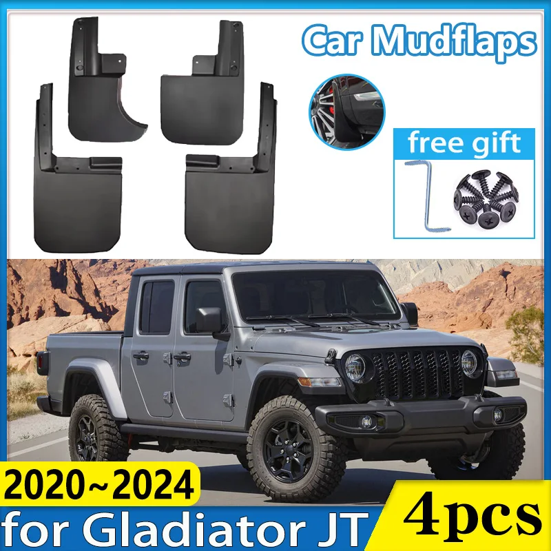 

для Jeep Gladiator JT Willys Rubicon 2020~2024 Передние задние автомобильные брызговики Крыло Брызговики Защитные щитки Аксессуары для крыльев