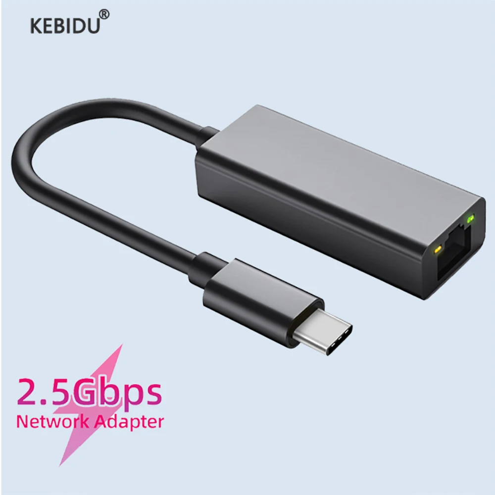 

2500Mbps USB C to Ethernet Adapter USB Lan RJ45 Network Card for Laptop Xiaomi Mi Box S Nintendo Switch PC Aluminum Gigabit