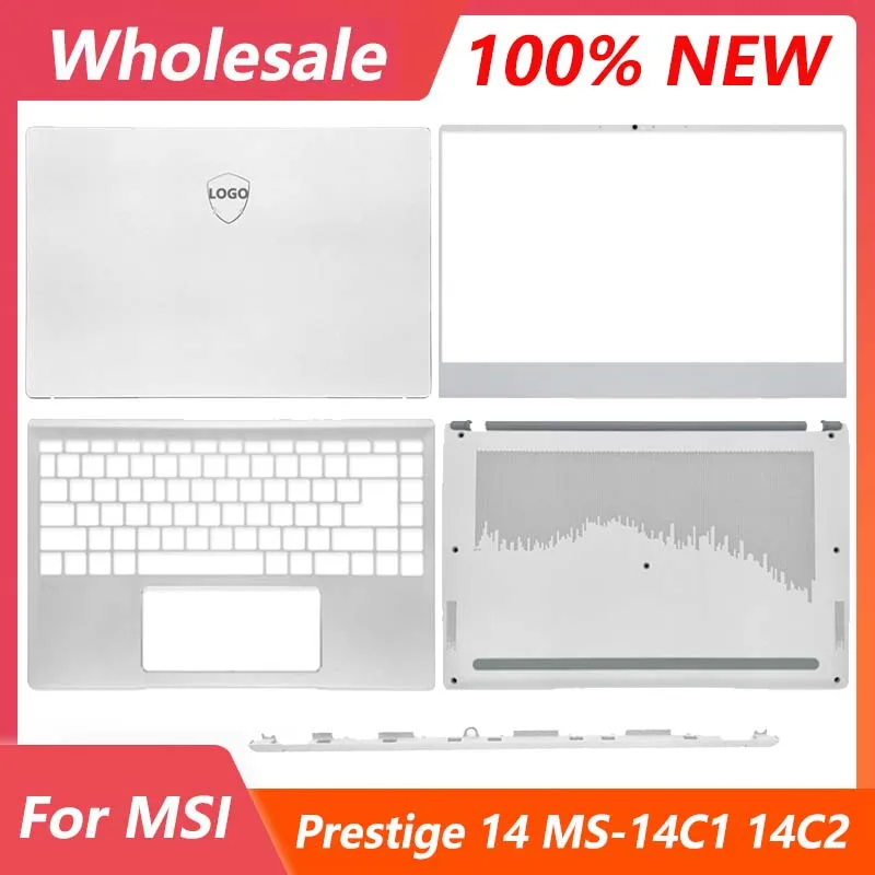 

NEW For MSI Prestige 14 P14 MS-14C1 14C2 14C4 Laptop Housing LCD Back Cover/Front Bezel/Palmrest /Bottom Case Hinge Cover White