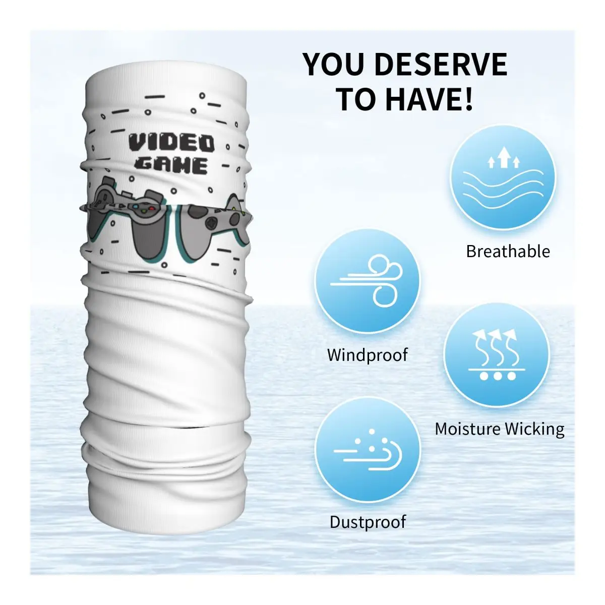 مخصص لعبة فيديو تحكم الرقبة الجراب الرجال النساء الأشعة فوق البنفسجية حماية الشتاء ألعاب Joypad عصا التحكم باندانا وشاح للمشي لمسافات طويلة