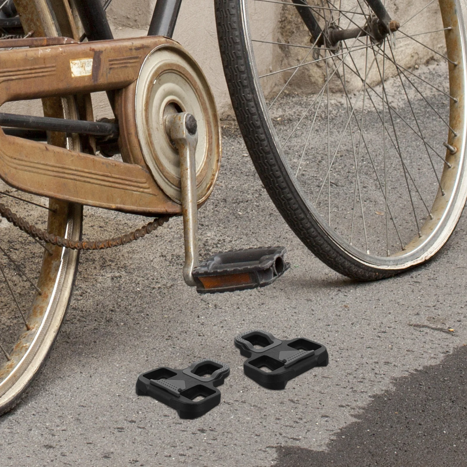 

1 Set Portable Bike Cleat For Pedal Lightweight Durable Cycling Accessories Sturdy Foot Rest Replacement Part Universal