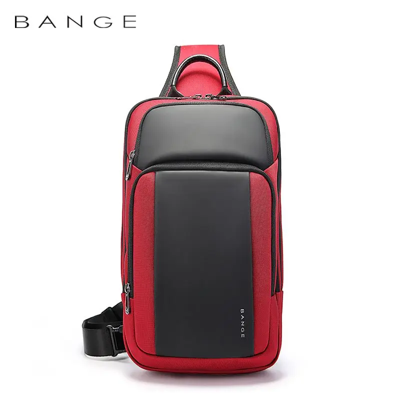 Bange High-end Crossbody Bag for Men\'s Chest Bag Waterproof Casual Shoulder Bag