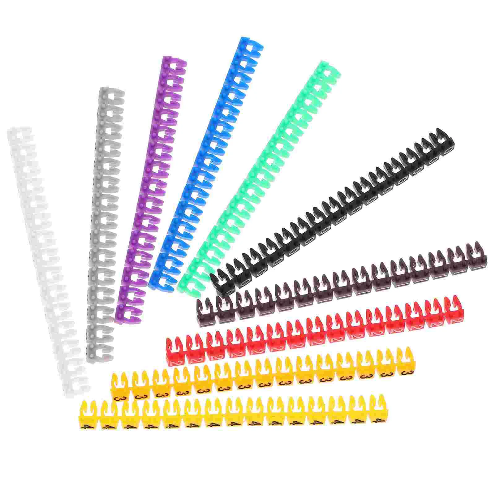 

100pcs Clip on Wire Markers 0 9 Number Labels for 6.0 7.5mm Multicolor Electrical Wire Identifier Tags Home