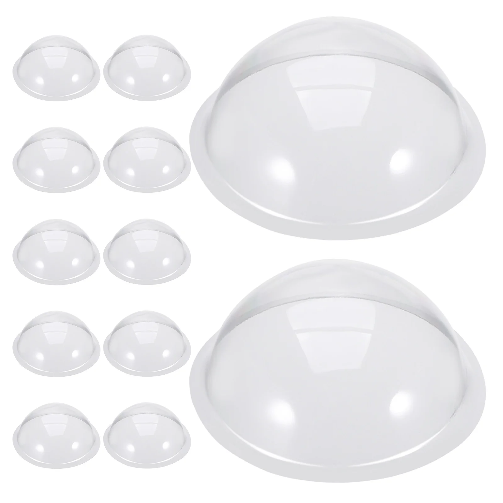

20Pcs Clear Plastic Hemispheres DIY Snow Globe Domes Christmas Craft Domes Transparent Design Sturdy Material Snow Globe Dome