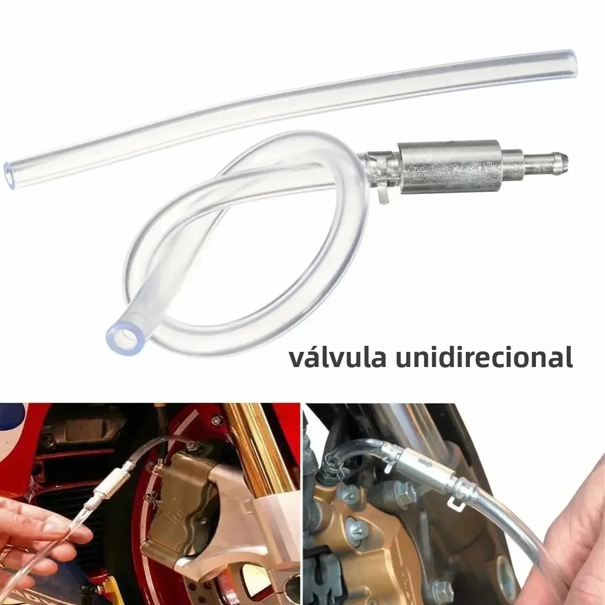 Bomba extratora de fluido manual, kit sangrador de freio de motocicleta, válvula de retenção unidirecional, ferramenta de sangramento de embreagem de freio hidráulico, com alumínio
