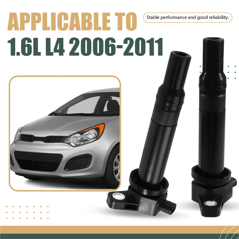 

【Price Drop !!】 Ignition Coil 4PCS Set UF499 27301-26640 0986221077 For Hyundai Accent Kia Rio Rondo 1.6L L4 2006-2011