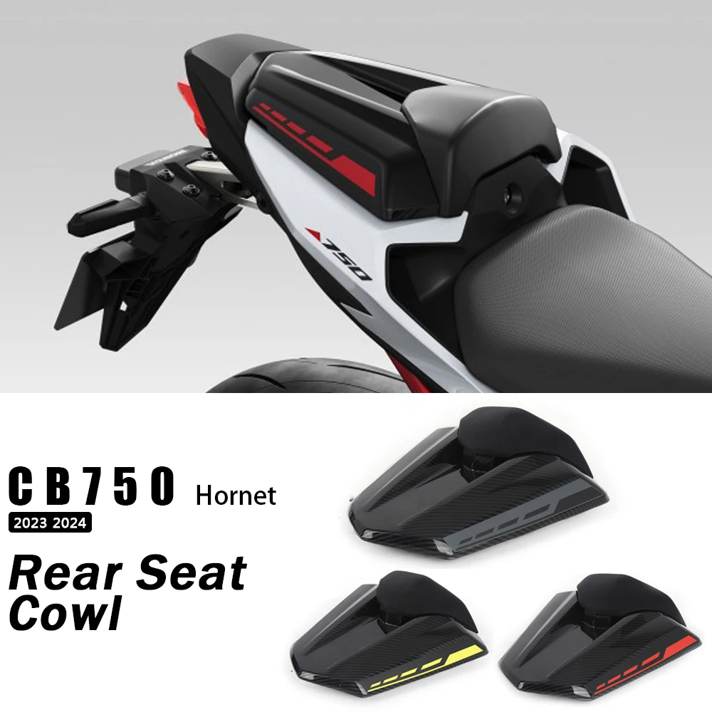 

Motorcycle Carbon Fibre Black New CB750 Hornet 2023 2024 Rear Passenger Pillion Seat Cowl Cover For Honda CB 750 HORNET