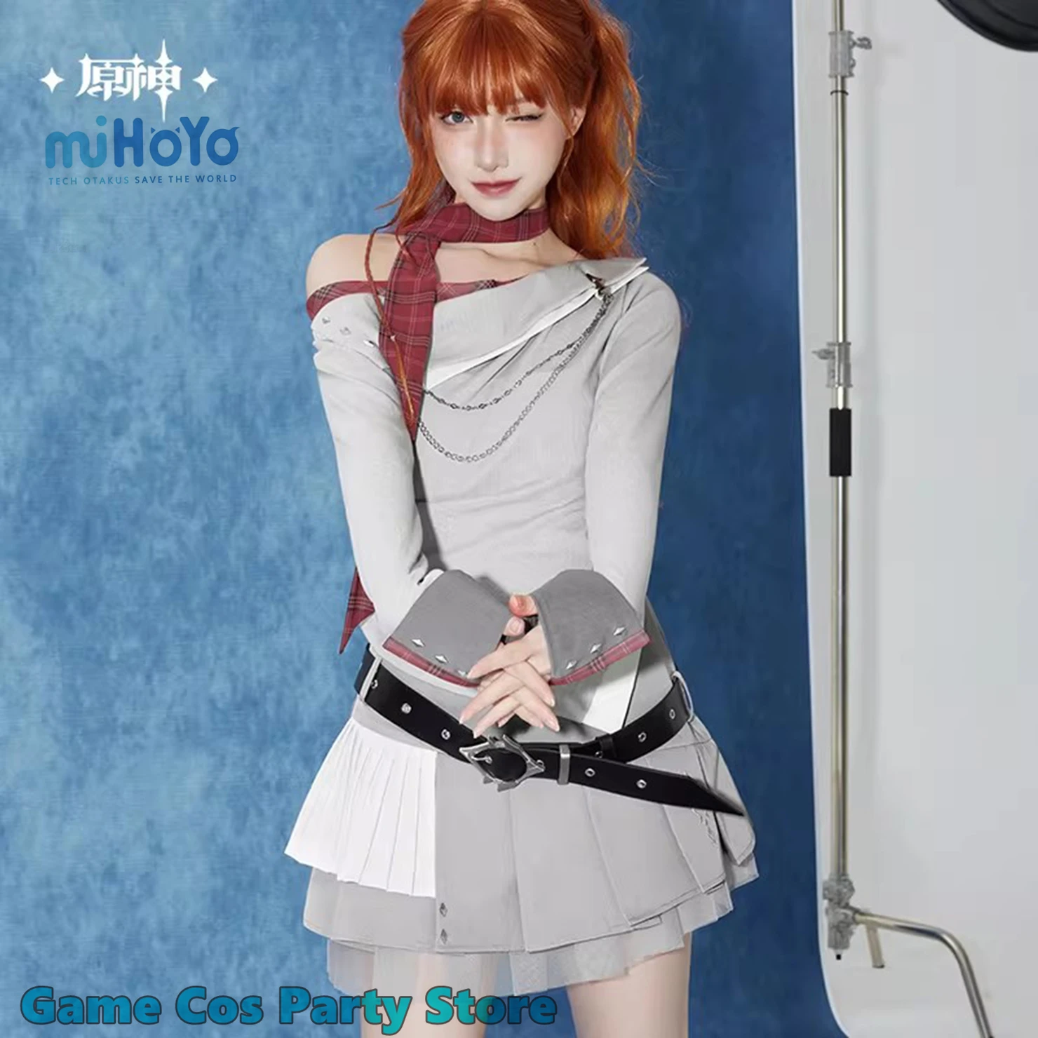 

[Genuine] Genshin Impact Tartaglia Theme Impression Long-sleeved Knitted Shirt Childe Cosplay Costumes Women's Knitwear Tops