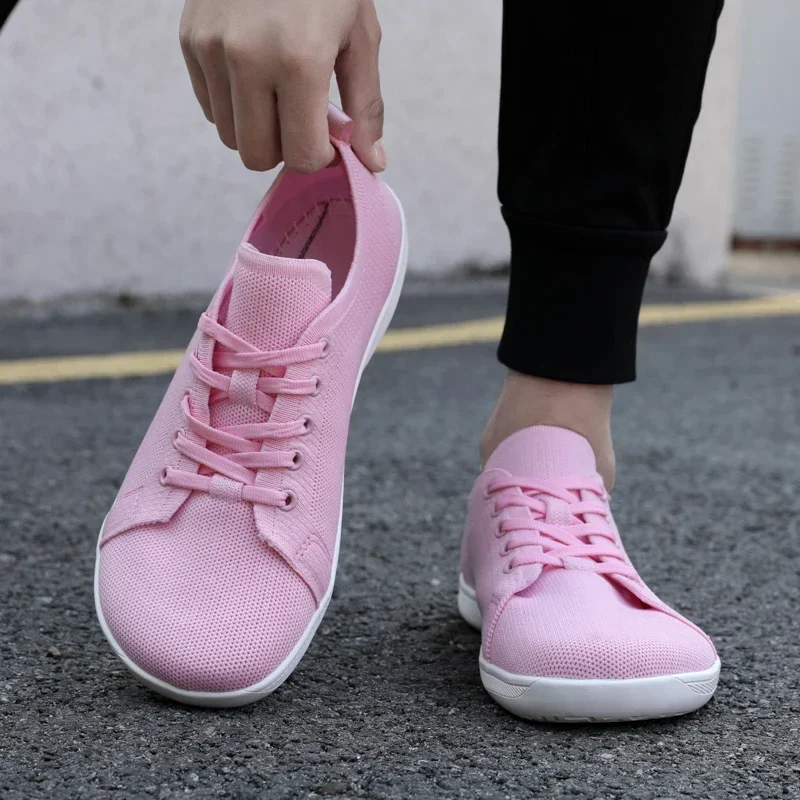 Chaussures Plates Larges Pieds Nus pour Femme, Baskets d'Extérieur Minimalistes, Parka Décontractée, de Marche, de Course à Pied, d'Exercice, Été 2024