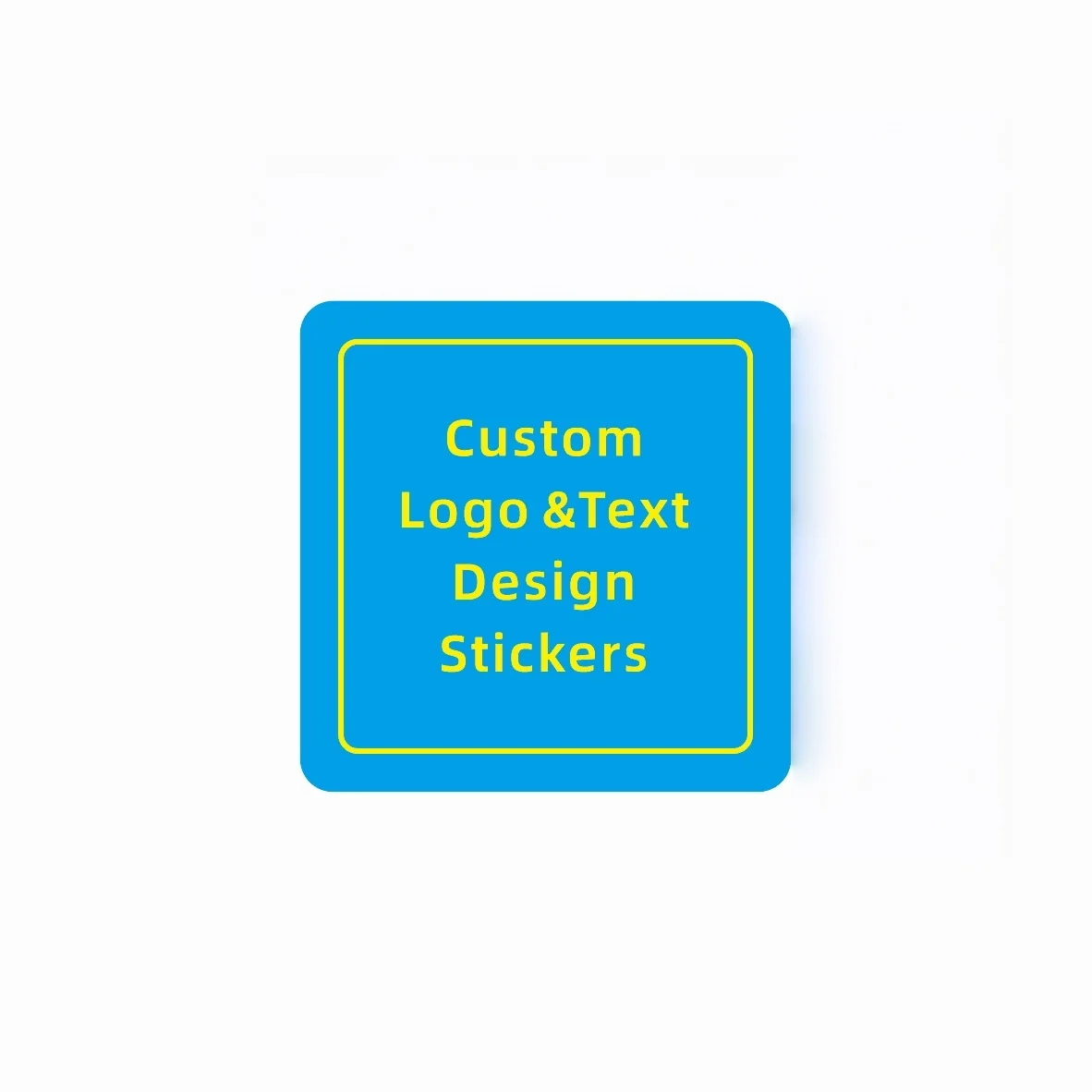 7x7/8x8cm Custom Square Stickers Self-Adhesive Waterproof Durable Logo Label for Bottle Cup Book Box DIY Branding