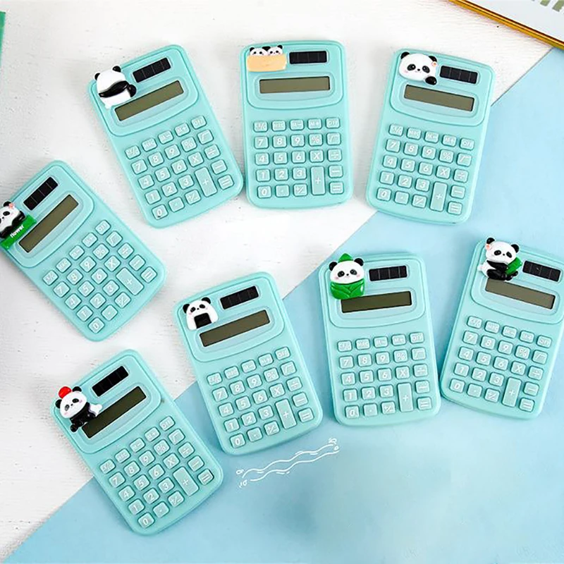 Cute Panda Mini calcolatrice, piccola, portatile, ufficio per studenti, piccolo Computer, calcolatrice di bell'aspetto