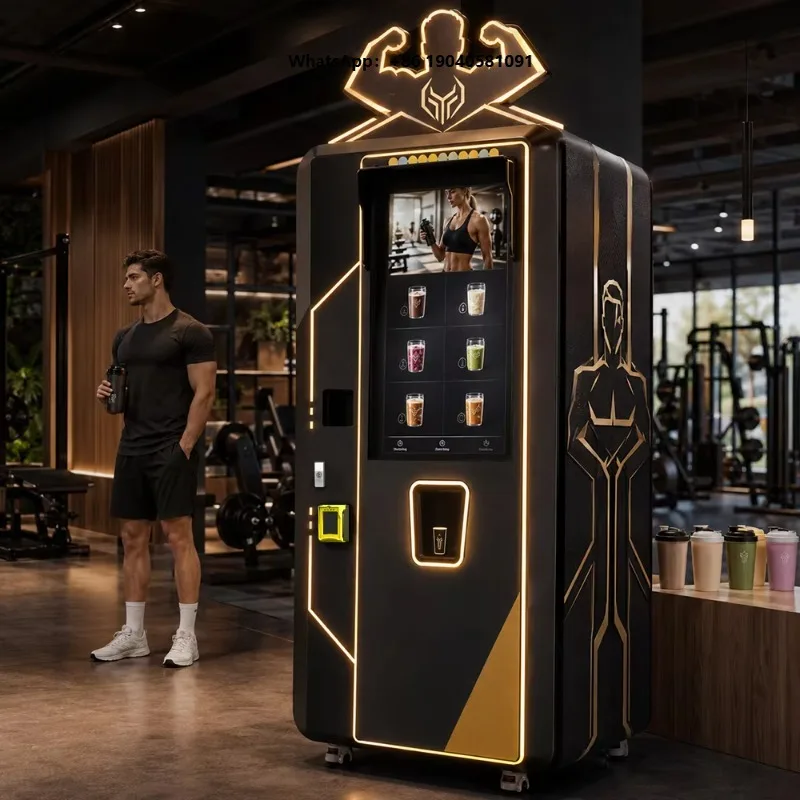 Manufacturer 32-Inch Touch Screen Protein Shake Vending Machine Automatic Mixing Whey Protein Vending Machine Gym