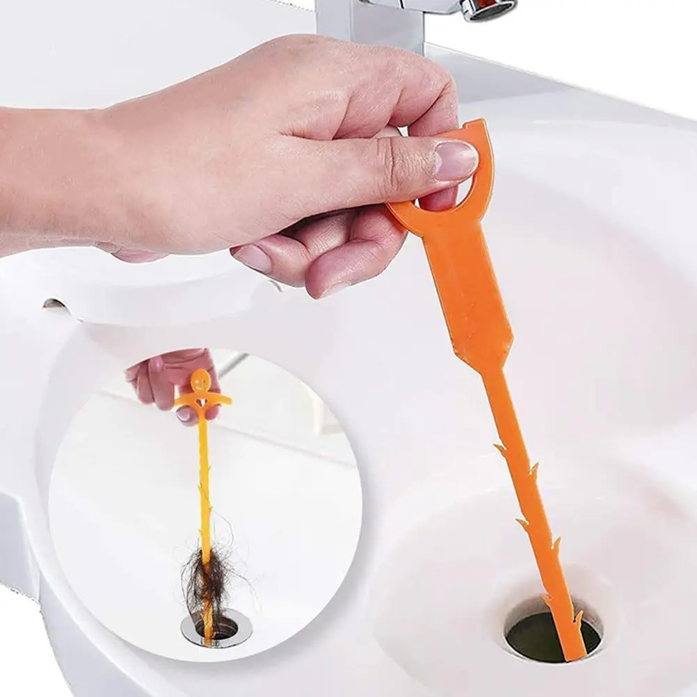 

Набор из 6 гибких пластиковых крючков для прочистки засоров в трубах, для раковин и сливов в ванной, многофункциональный инструмент для удаления волос и отложений.