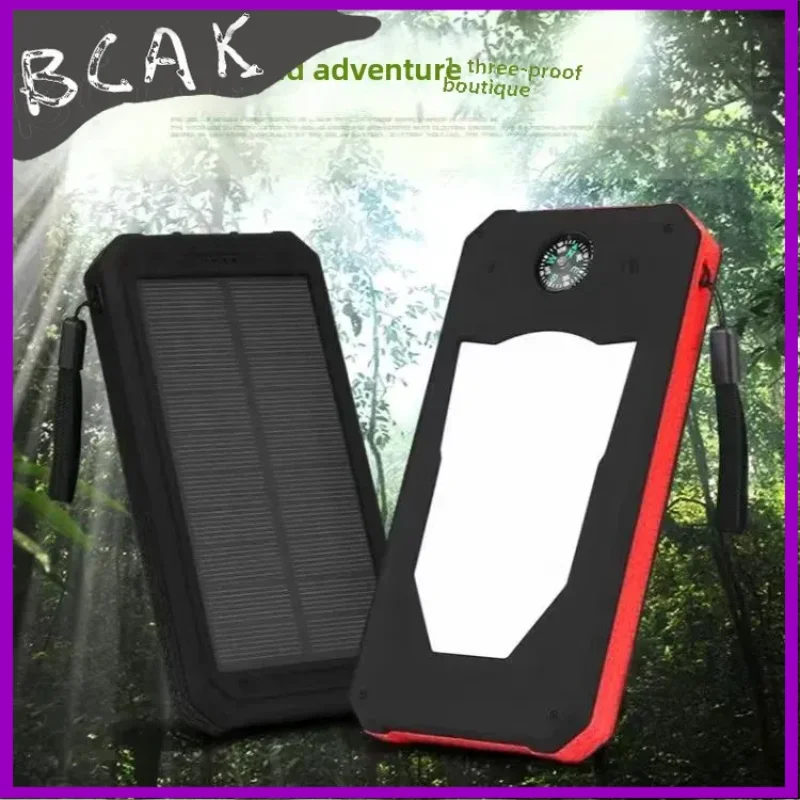 Quality Solar Power Bank 20000 Outdoor Camping Light Mobile Phone Multi-function Portable Large-capacity Mobile Power Supply BCA