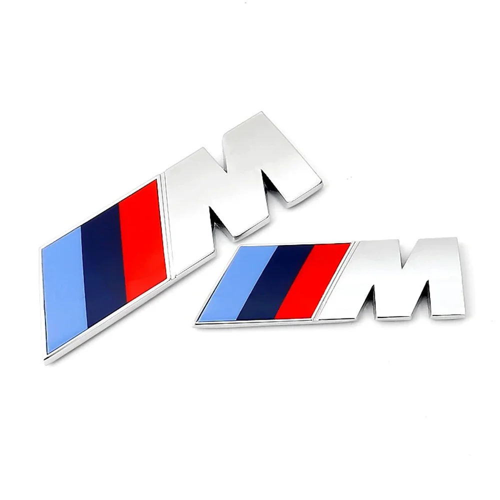 BMW M LOGO Fender Emblem Badge Rear Trunk Badge For X1 X3 X5 X6 1 3 5 7 Series M Sports Sticker Car Accessories Styling