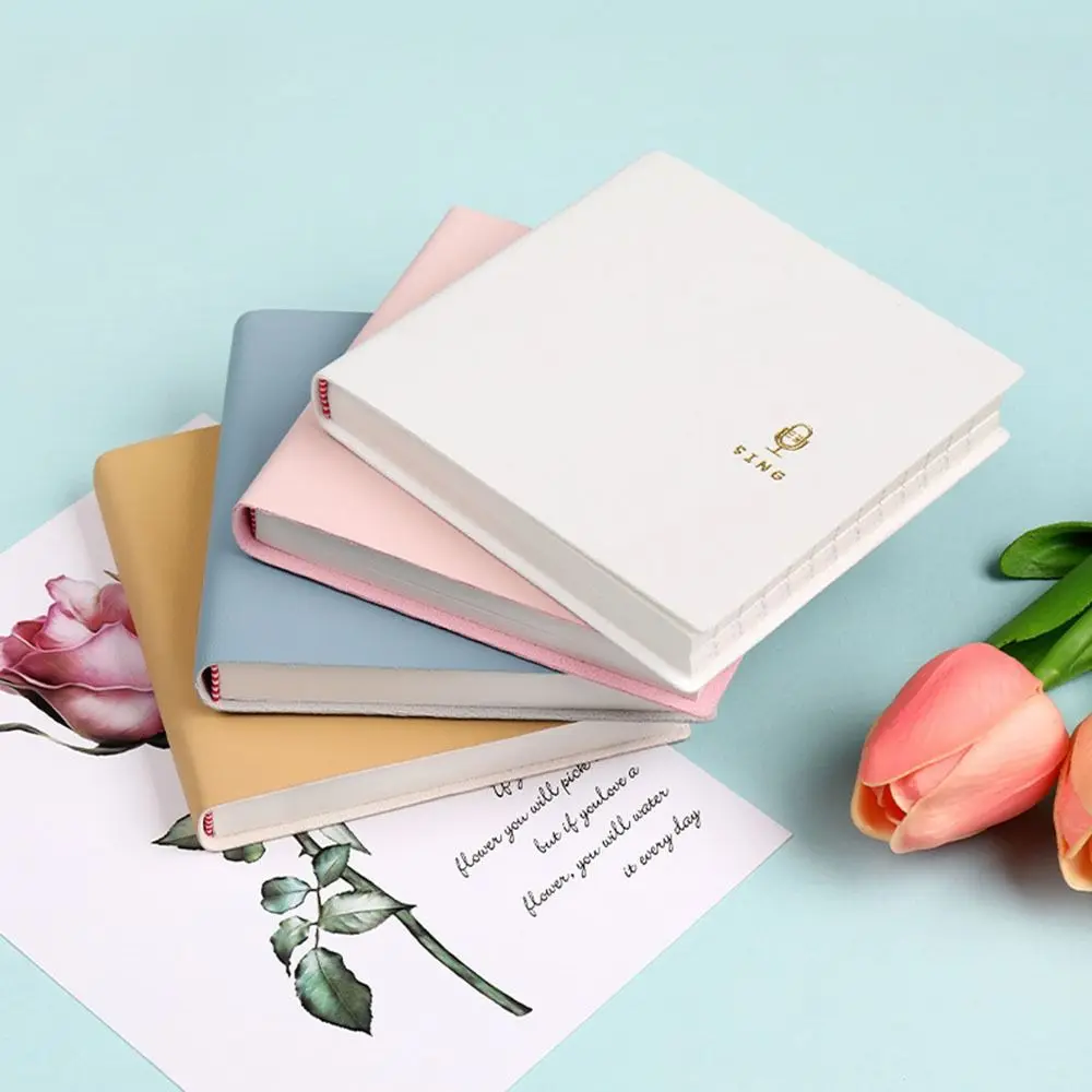 Protect Eye Paper Square Notebook Memo Notes Diary Pocket Notebook Thickening with PU Cover Journal Mini Notepad Back To School